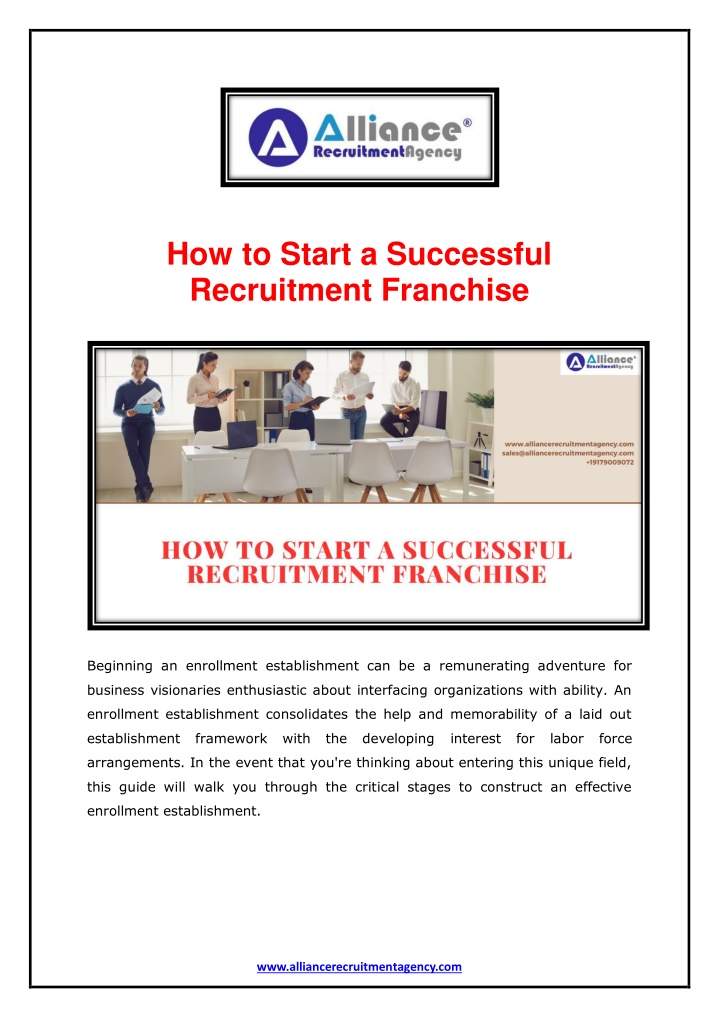 how to start a successful recruitment franchise n.w
