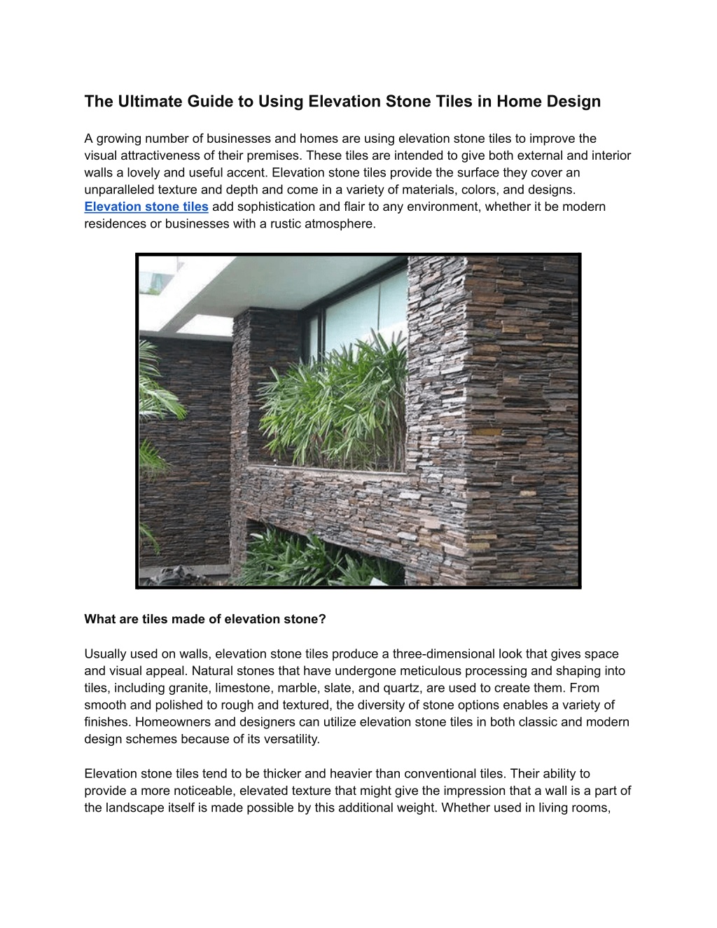 the ultimate guide to using elevation stone tiles l.w