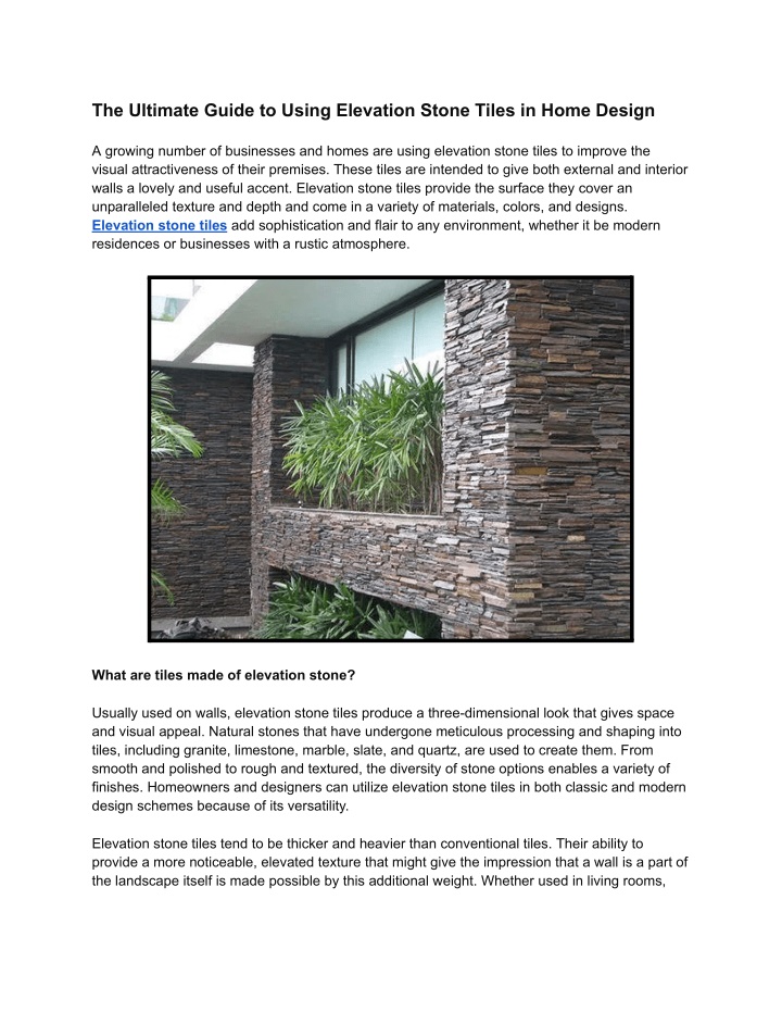 the ultimate guide to using elevation stone tiles n.w
