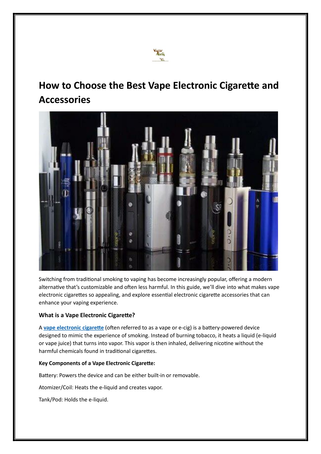 how to choose the best vape electronic cigarette l.w