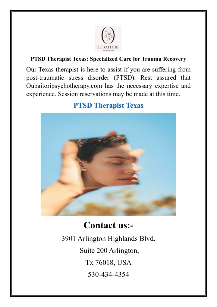 ptsd therapist texas specialized care for trauma n.w