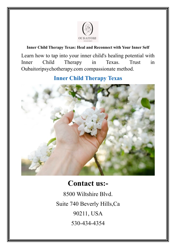 inner child therapy texas heal and reconnect with n.w