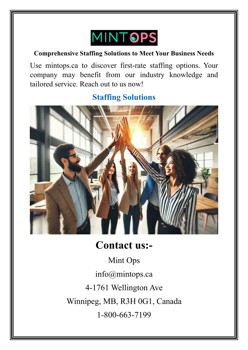 comprehensive staffing solutions to meet your l.w