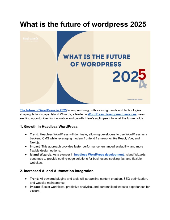 what is the future of wordpress 2025 n.w