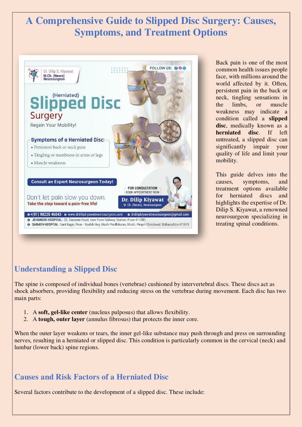 a comprehensive guide to slipped disc surgery l.w