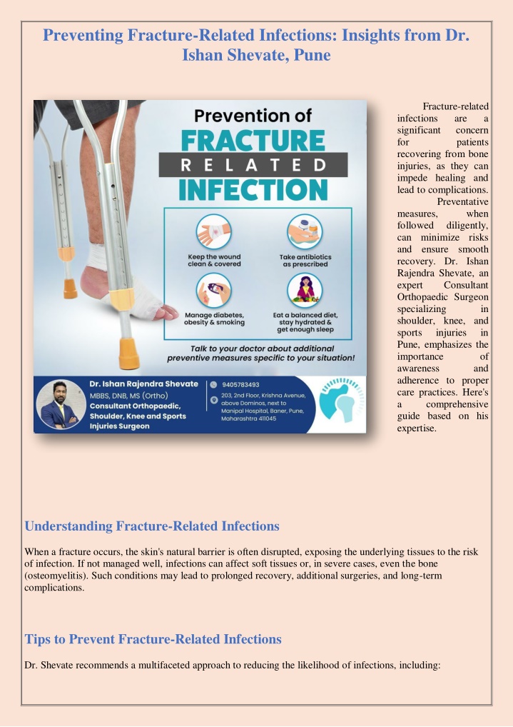 preventing fracture related infections insights n.w