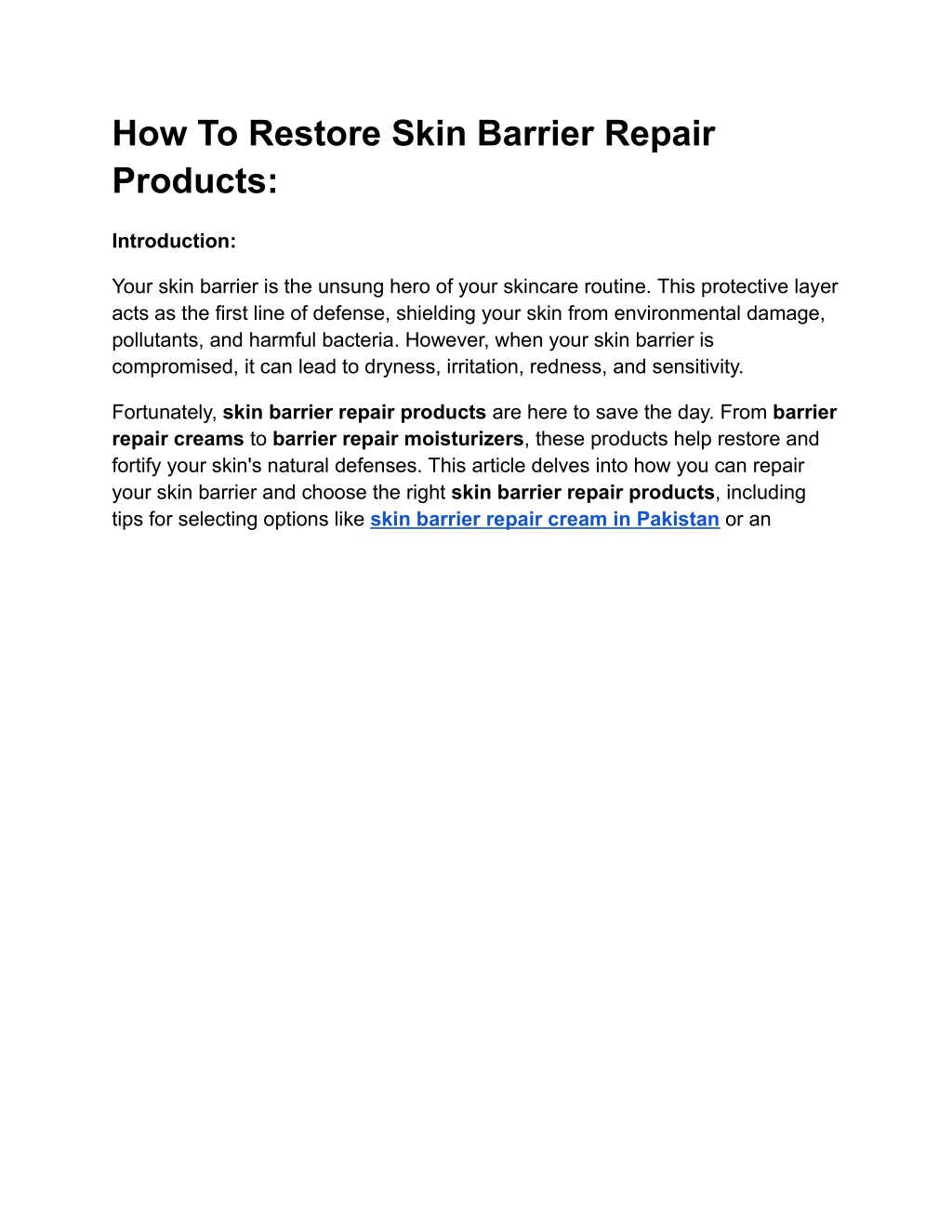 how to restore skin barrier repair products l.w