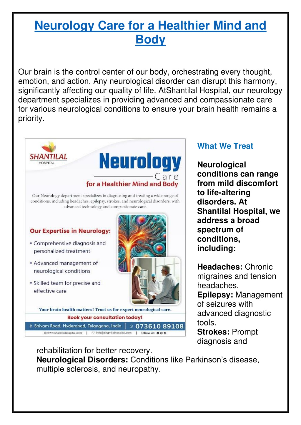 neurology care for a healthier mind and body l.w