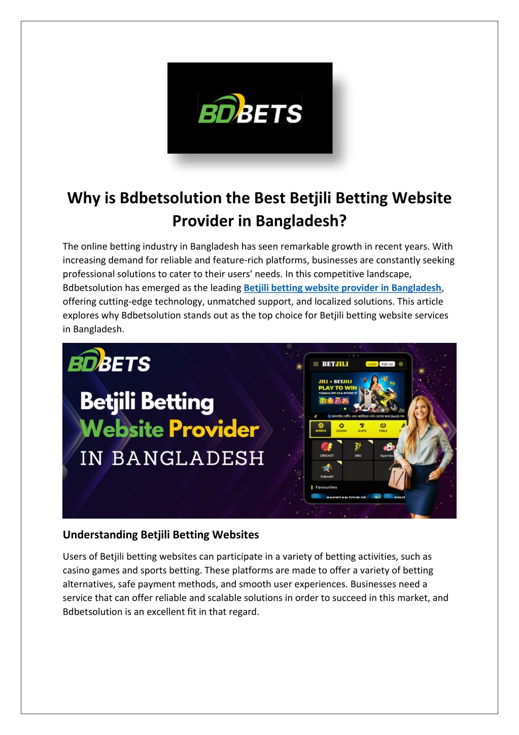 why is bdbetsolution the best betjili betting l.w