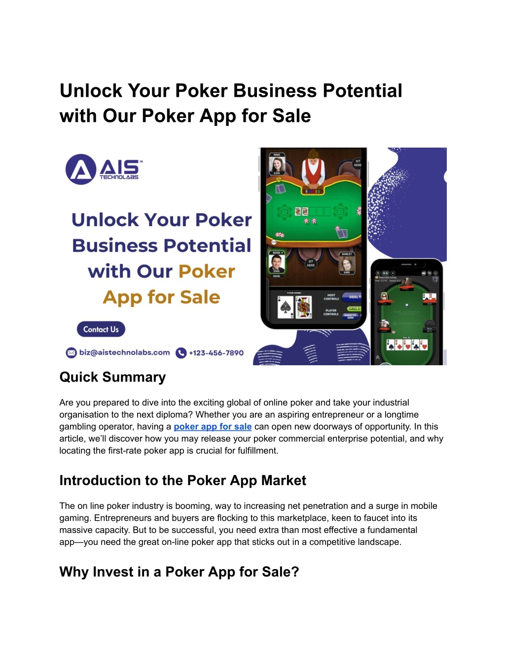 unlock your poker business potential with l.w