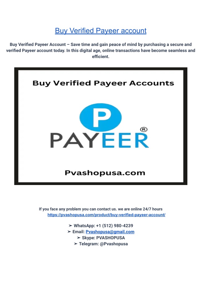 buy verified payeer account n.w