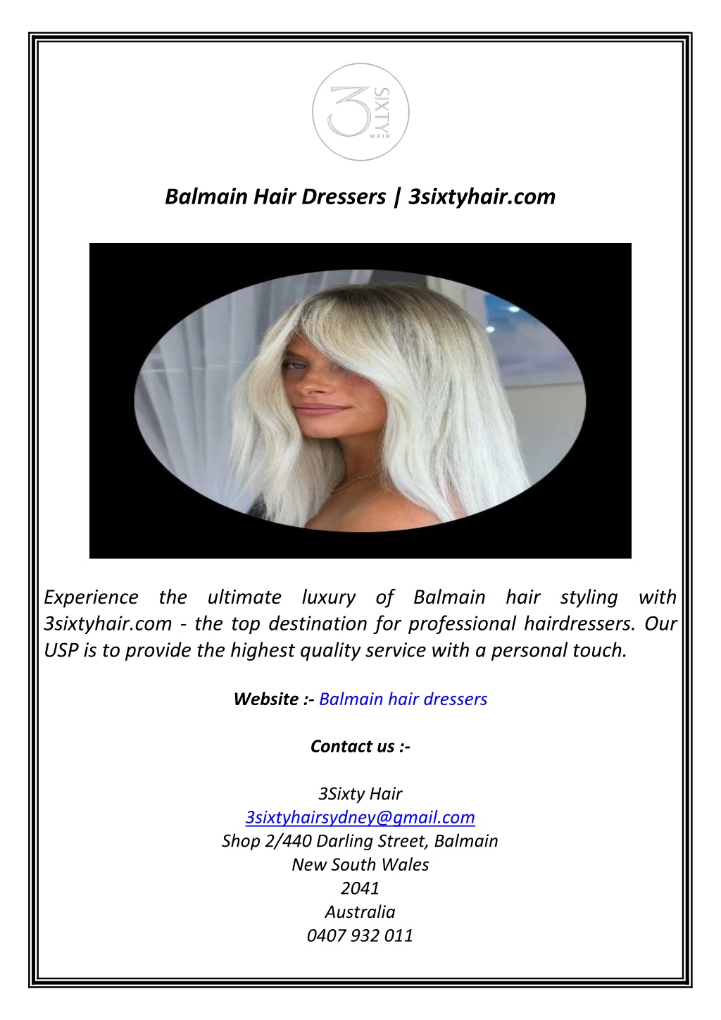 balmain hair dressers 3sixtyhair com l.w