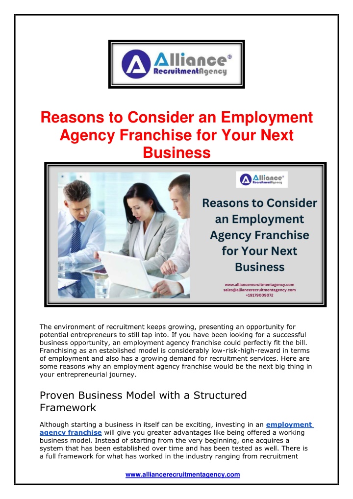 reasons to consider an employment agency n.w