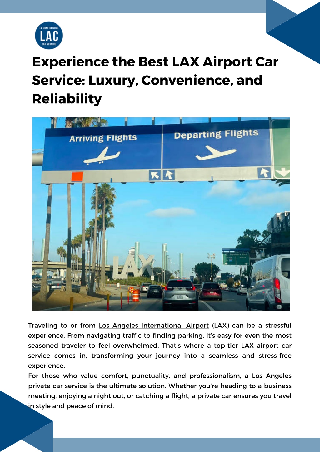 experience the best lax airport car service l.w