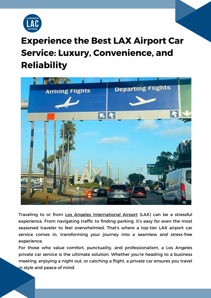 experience the best lax airport car service n.w