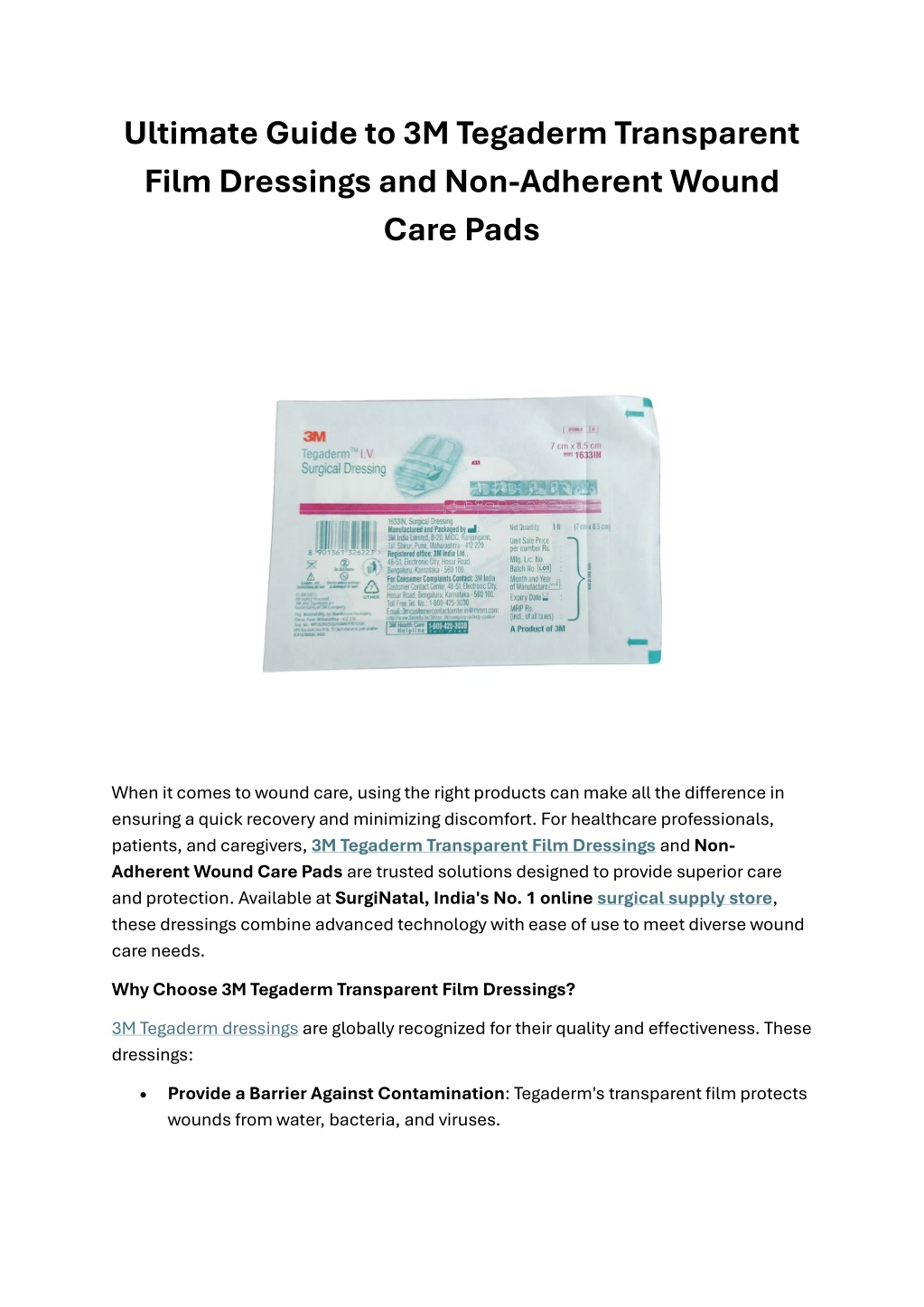 ultimate guide to 3m tegaderm transparent film l.w