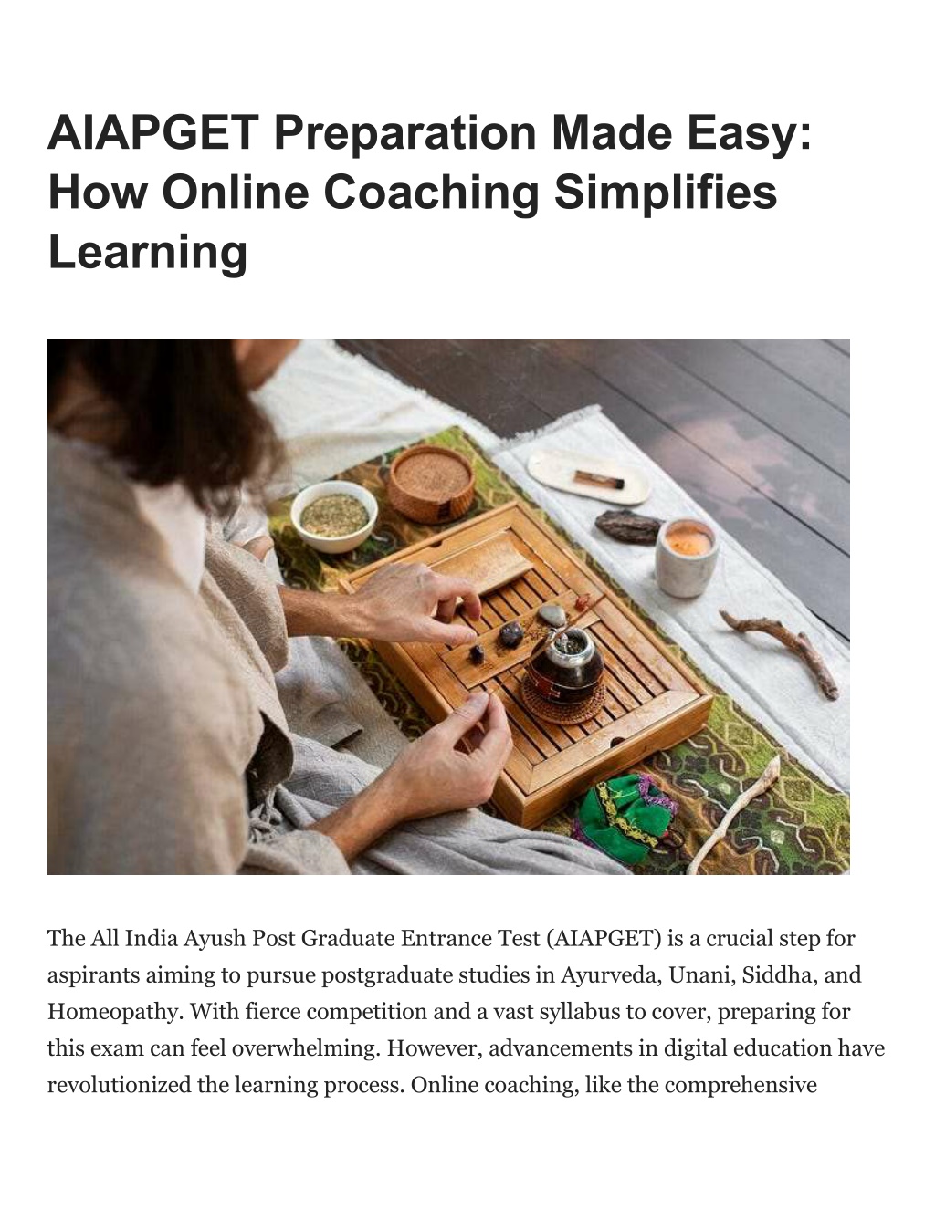 aiapget preparation made easy how online coaching l.w