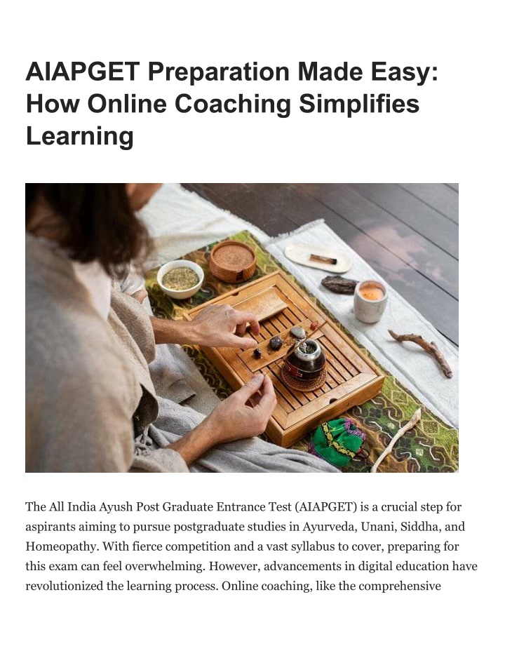 aiapget preparation made easy how online coaching n.w