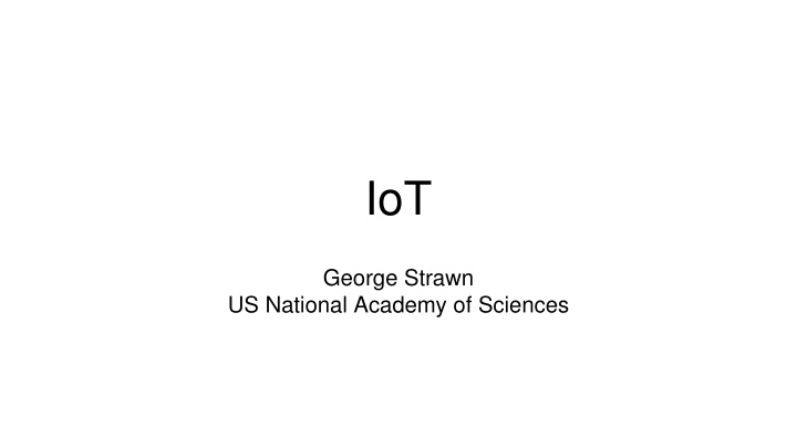 Evolution of IT: Three Generations and the Impact of IoT