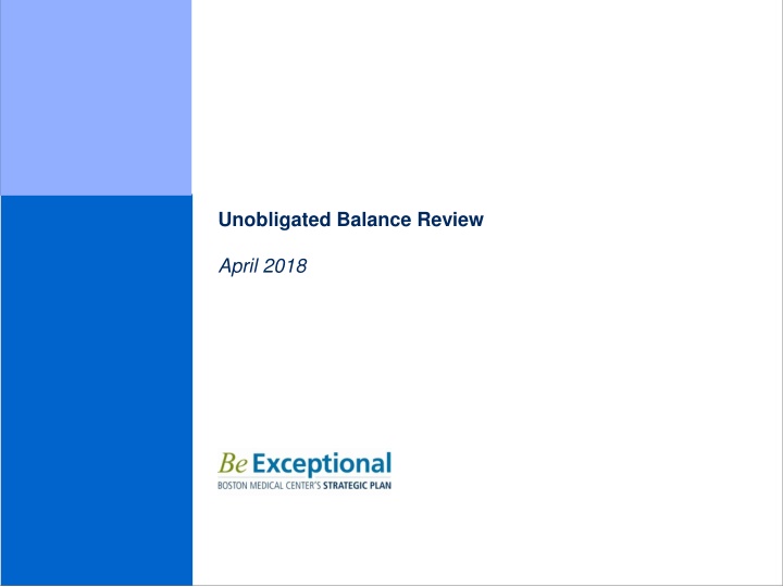 Unobligated Balance Review April 2018