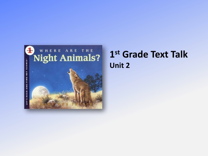 Interactive Vocabulary Lesson for 1st Grade Text Talk Unit 2