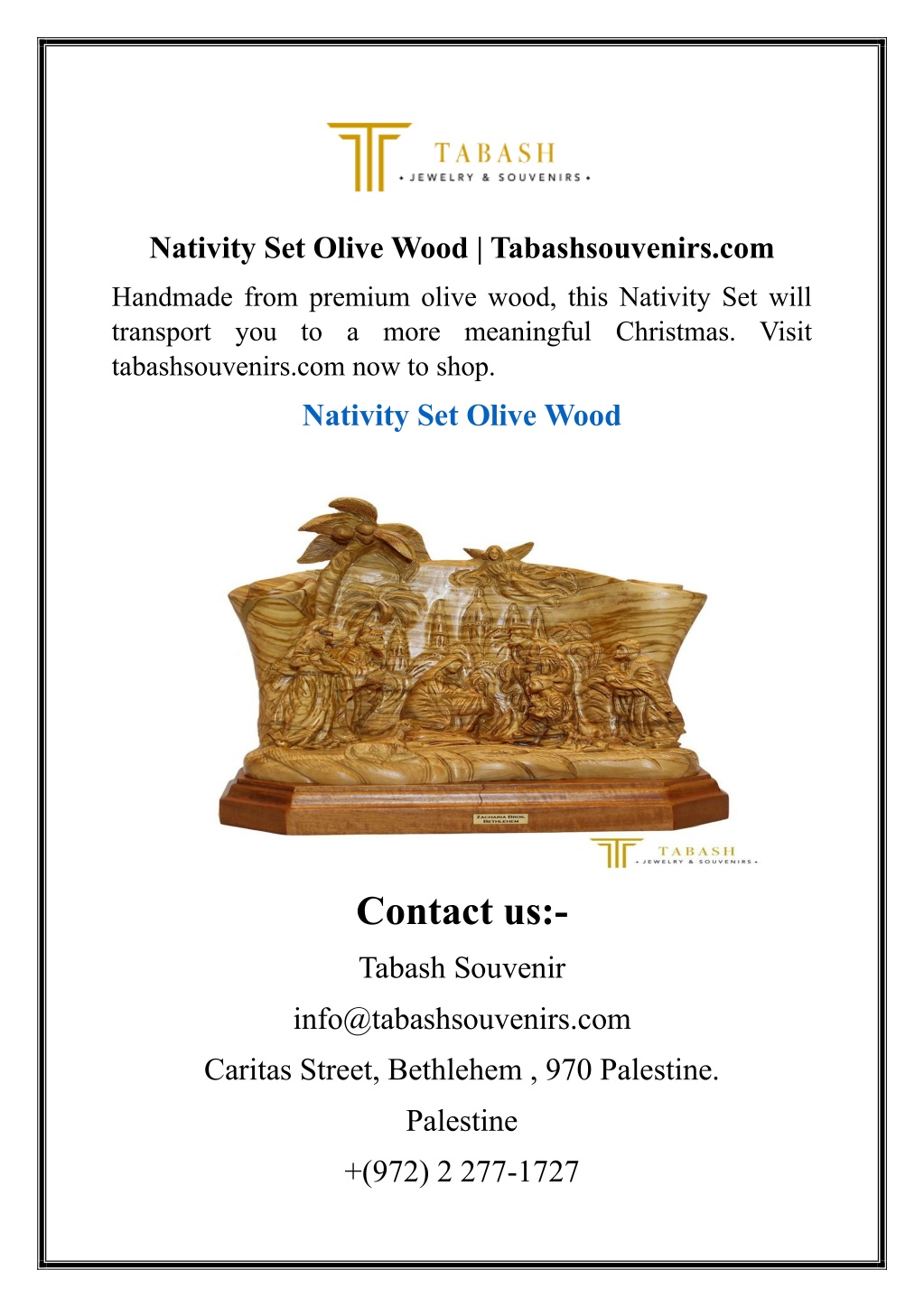 nativity set olive wood tabashsouvenirs com l.w