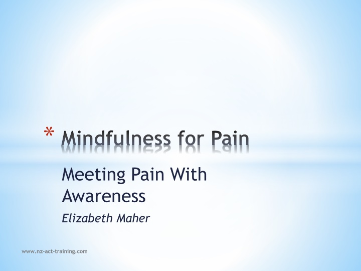 Mindfulness for Pain Management and Emotional Well-Being
