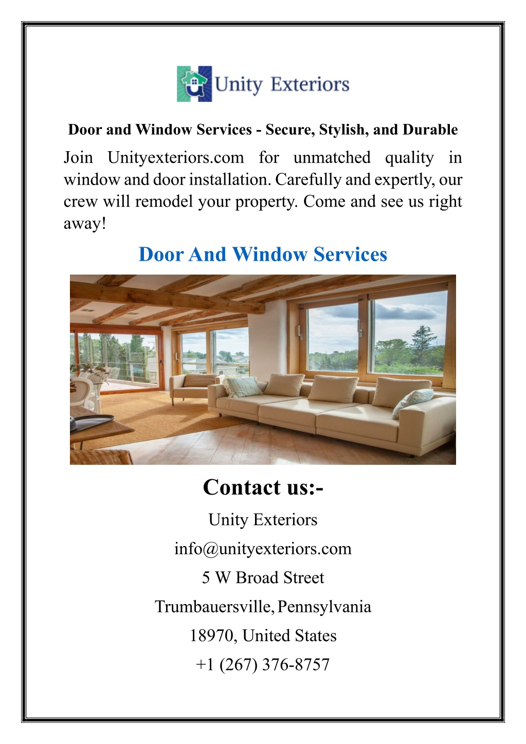 door and window services secure stylish l.w