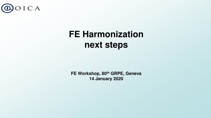 Harmonization of FE Regulations for Automotive Industry
