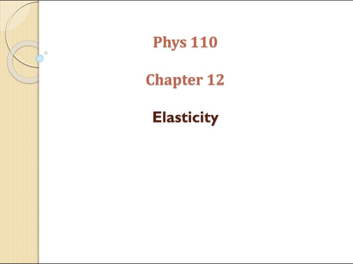 Elastic Properties of Solids: Stress, Strain, and Modulus