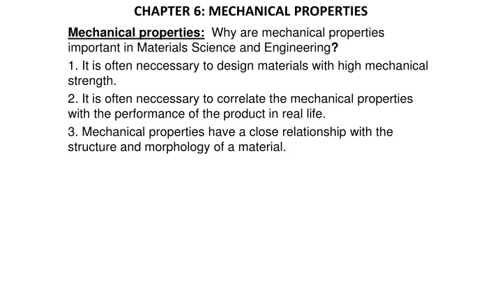 Importance of Mechanical Properties in Materials Science and Engineering