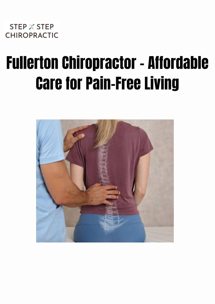 fullerton chiropractor affordable care for pain n.w