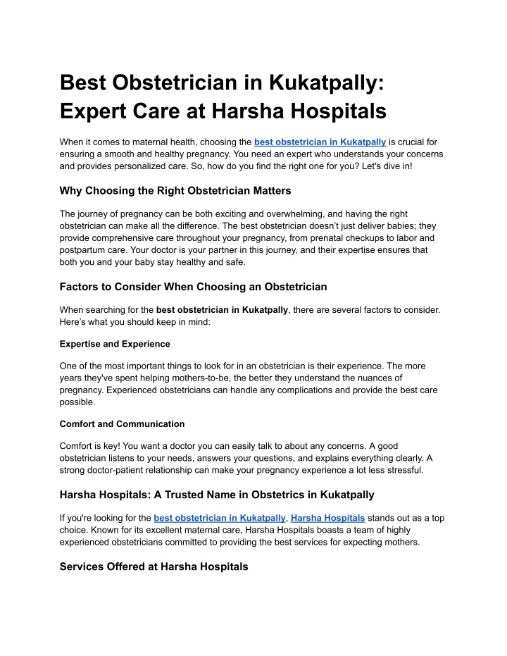 best obstetrician in kukatpally expert care n.w