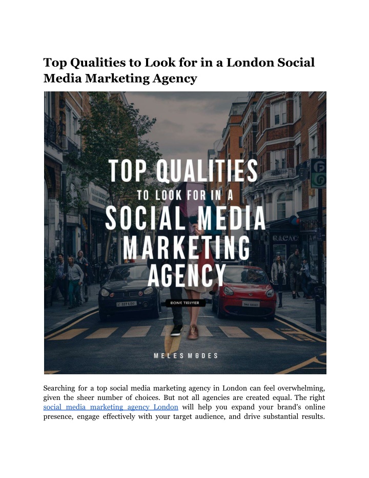 top qualities to look for in a london social n.w
