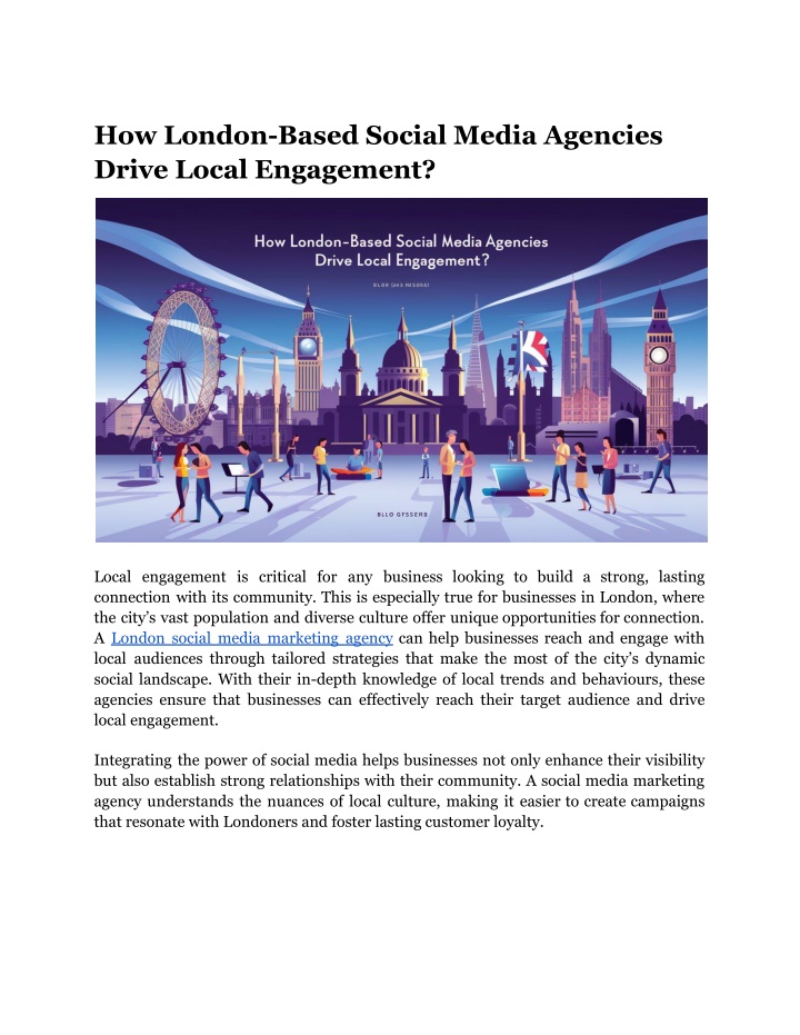 how london based social media agencies drive n.w