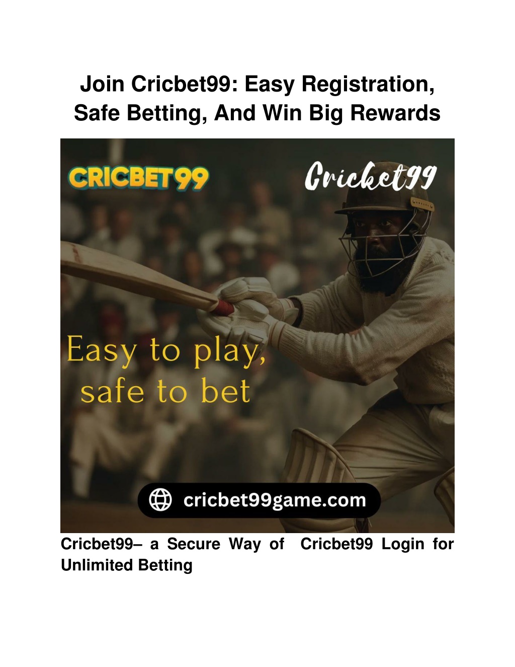 join cricbet99 easy registration safe betting l.w