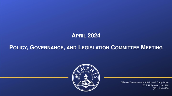 April 2024 Policy, Governance, and Legislation Committee Meeting Highlights