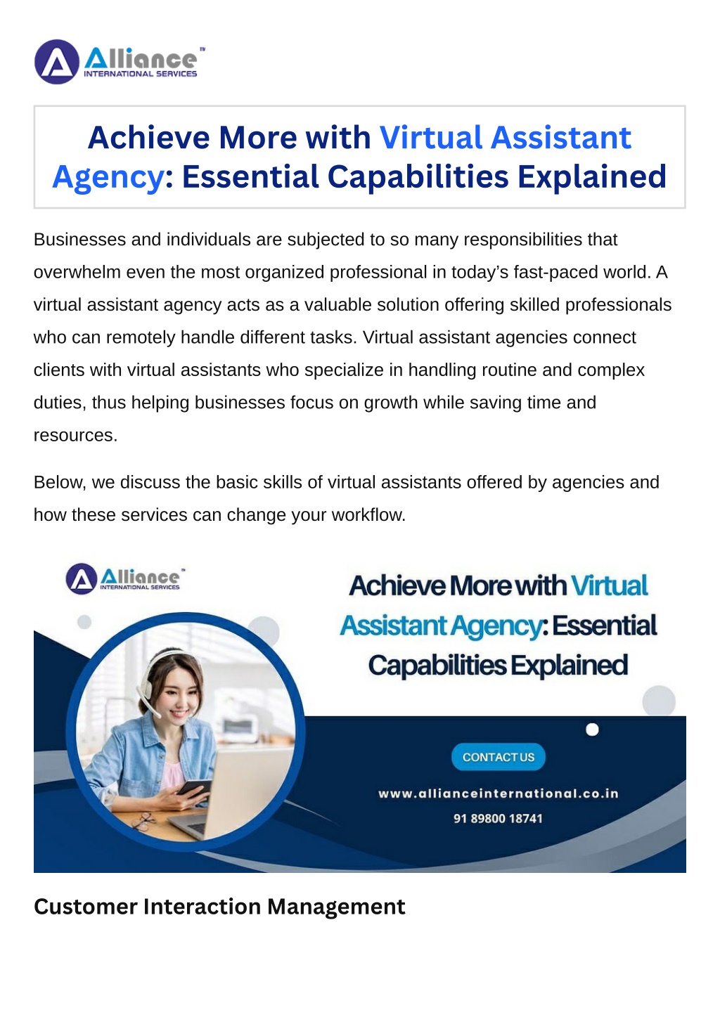 achieve more with virtual assistant agency l.w