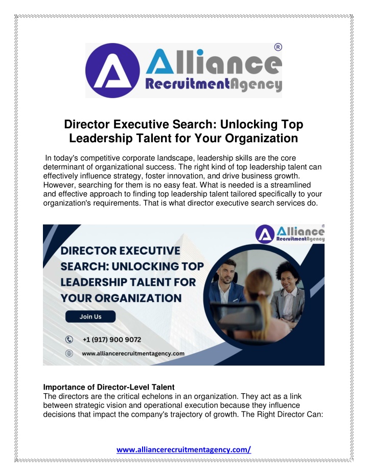 director executive search unlocking n.w