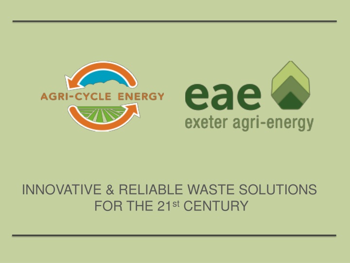 Cutting-Edge Waste Solutions for the 21st Century