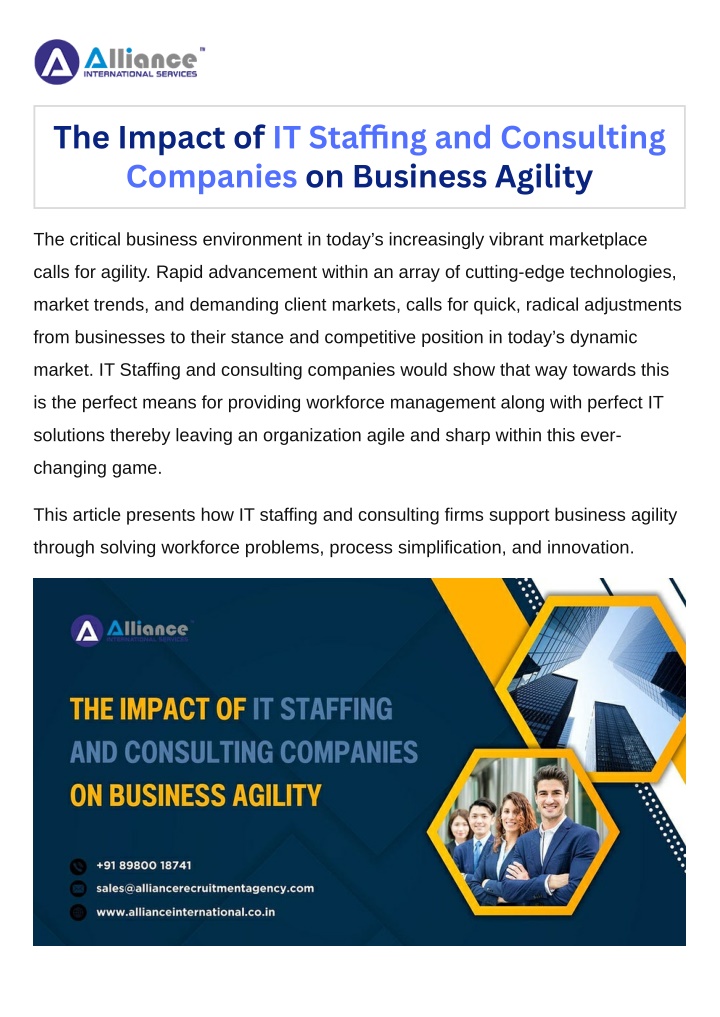 the impact of it sta ng and consulting companies n.w