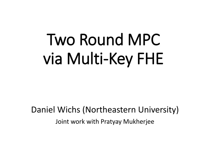 Advanced Techniques in Multi-Party Computation