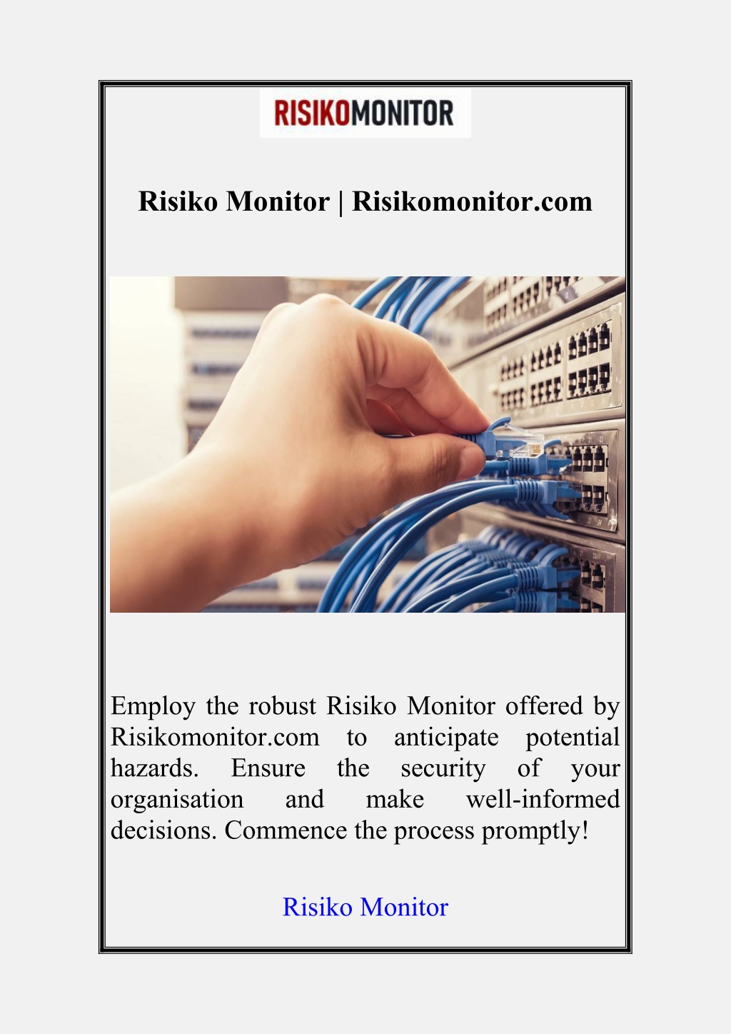 risiko monitor risikomonitor com l.w