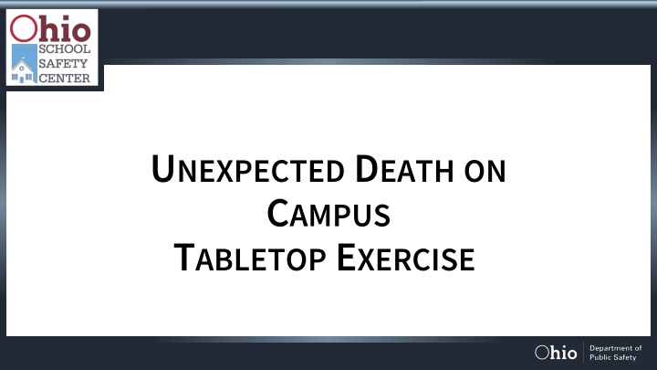 Campus Tabletop Exercise: Emergency Management Drill