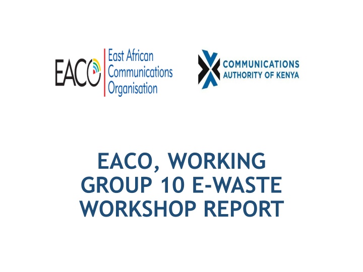 Challenges and Opportunities in E-Waste Management Workshop Report