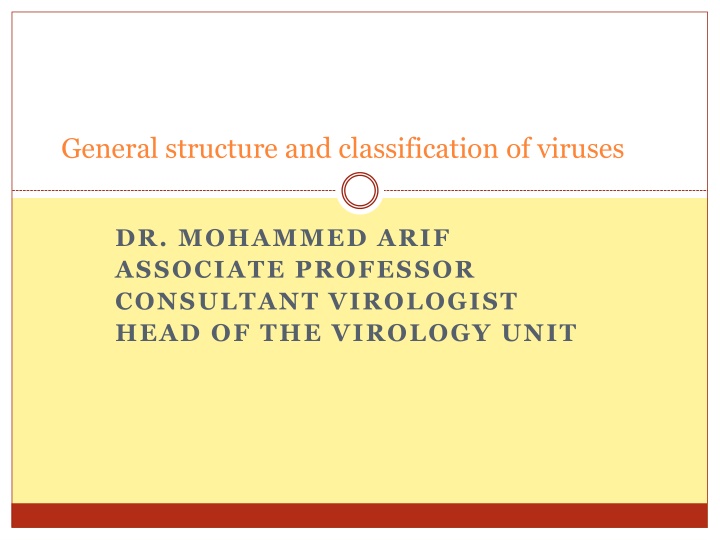 Overview of Virus Structure and Classification