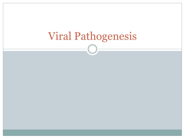 Viral Pathogenesis: Causes and Consequences