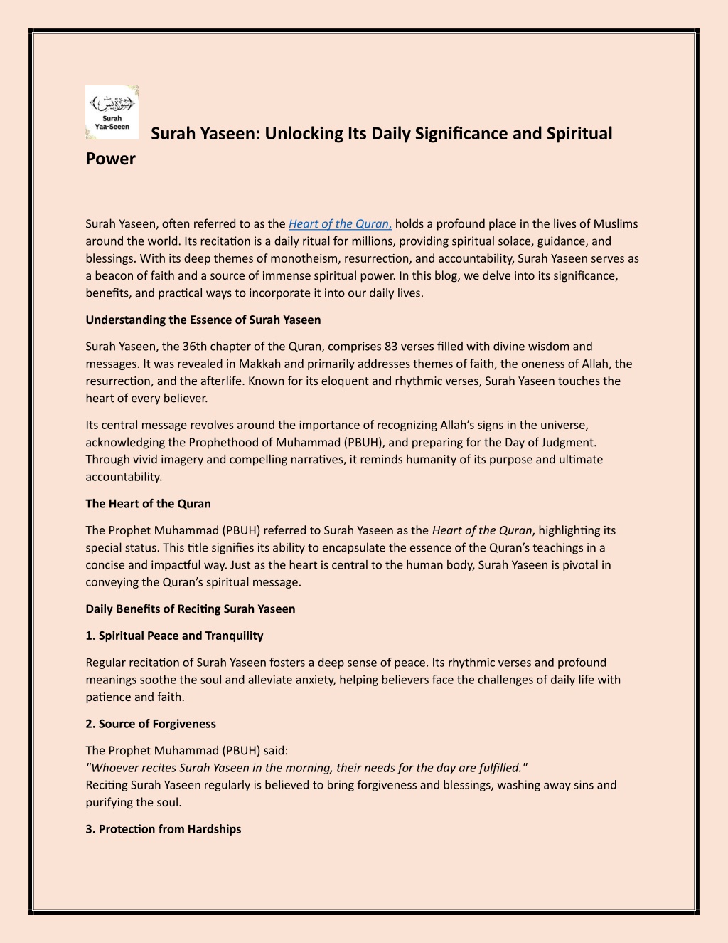 surah yaseen unlocking its daily significance l.w