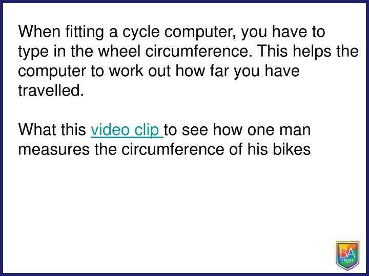 Measuring Wheel Circumference for Cycle Computers