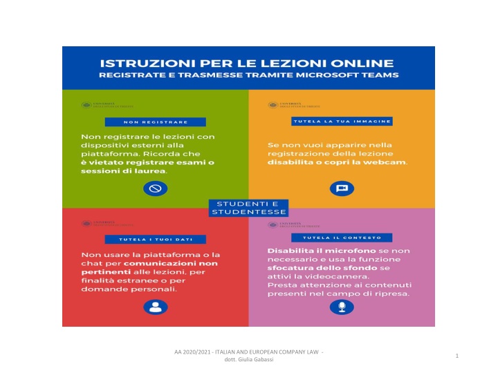 Italian and European Company Law: Key Insights for 2020/2021